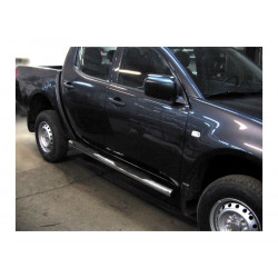 Пороги d76 (труба с проступями) Mitsubishi L200
