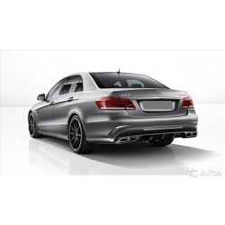 Задний диффузор с комплектом насадок стиль Mercedes-Benz W212 AMG 6.3 2013-2016 хром кант
