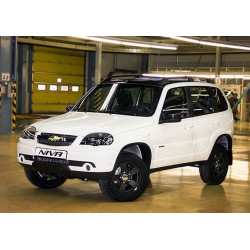 Фары Chevrolet Niva, с линзой, тёмные
